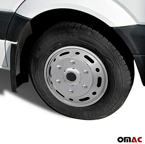 אביזרי רכב OMAC סימולטורים לגלגל קדמי נירוסטה 16 אינץ 'מכסים רכזת טנדר עורות שפה מלאים | סימולטור דו -משמעי